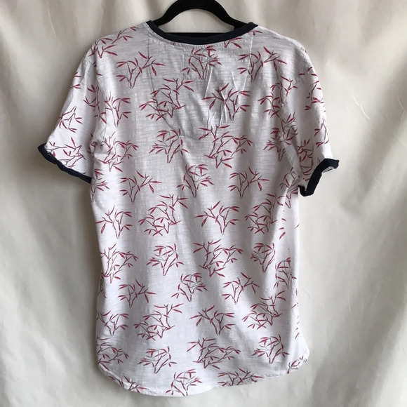 Alexander Julian Colours botanical print high-low tee, size L - Picture 5 of 6
